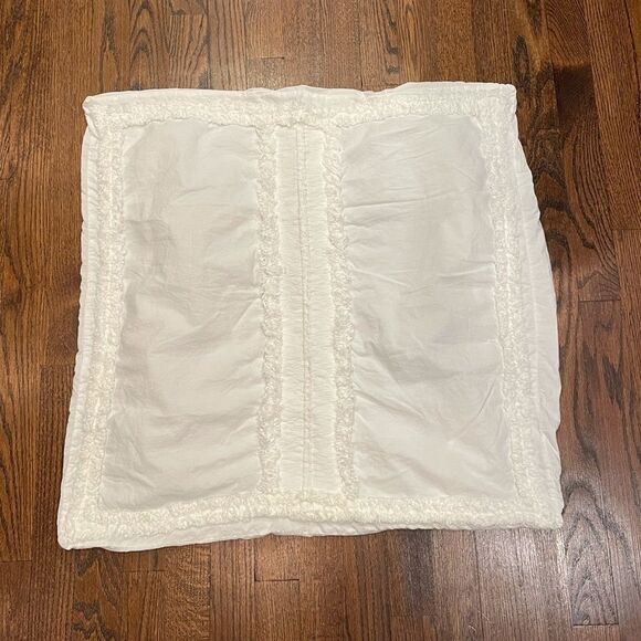 New Anthropologie Mirabella White Euro Sham - Picture 3 of 4